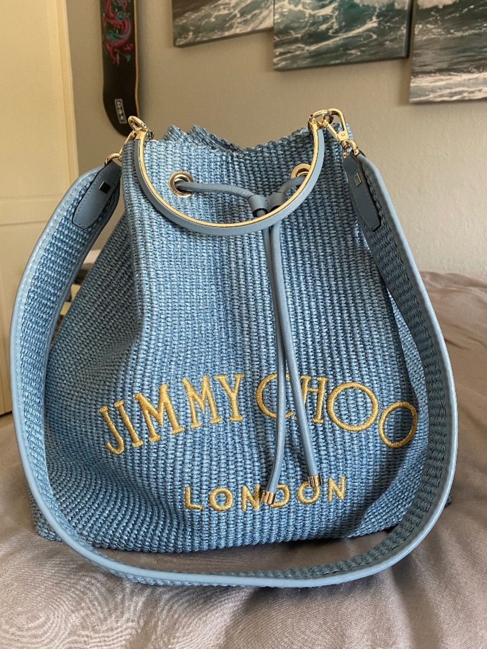 Jimmy Choo Bon Bon bucket bag. Maxi